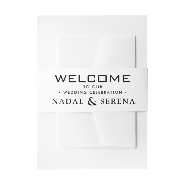 Minimal und Chic Einladungsbanderole (Vorderseite Beispiel)