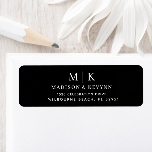 Minimal und Chic | Etikett der Hochzeitrücksendead (Insitu)
