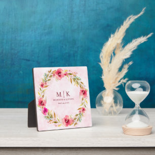 Minimal und Chic floral   Hochzeit Fotoplatte