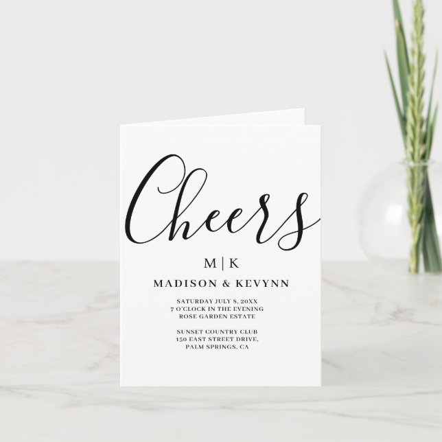 Minimal und Chic | Hochzeit Einladung (Vorderseite)