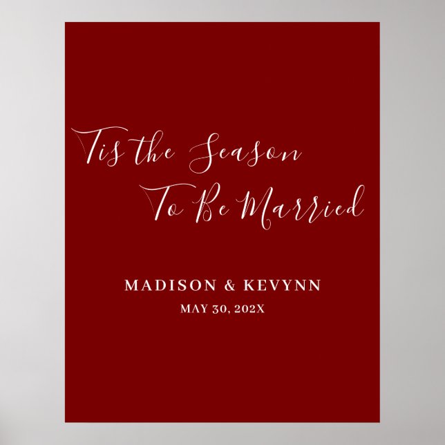 Minimal und Chic | Hochzeit Poster (Vorne)