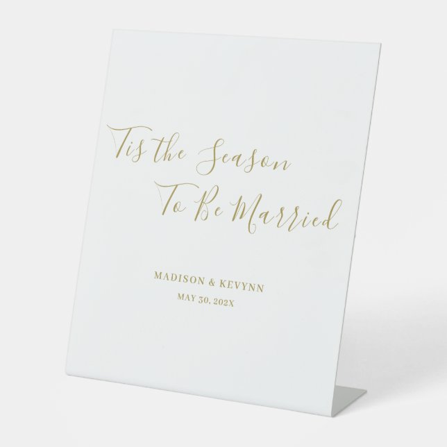 Minimal und Chic | Hochzeit Sockelschild (Vorderseite)