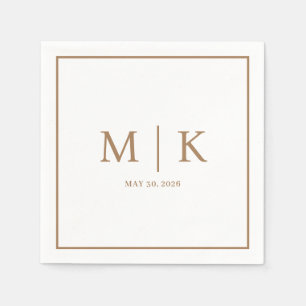 Minimal und Chic   Hochzeit von Napkins Serviette