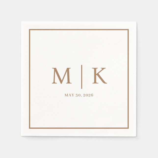 Minimal und Chic | Hochzeit von Napkins Serviette (Vorderseite)