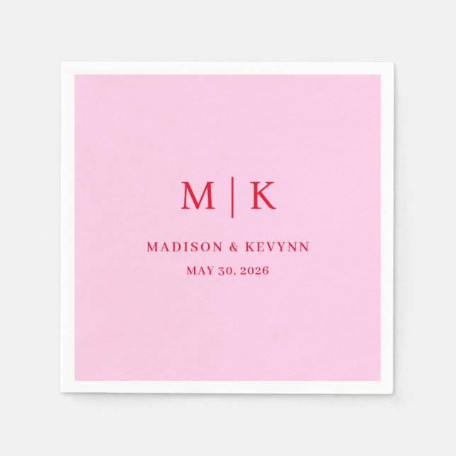 Minimal und Chic | Hochzeit von Napkins Serviette (Vorderseite)