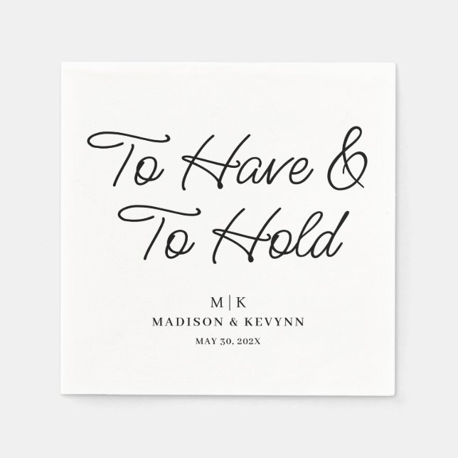 Minimal und Chic | Hochzeit von Napkins Serviette (Vorderseite)