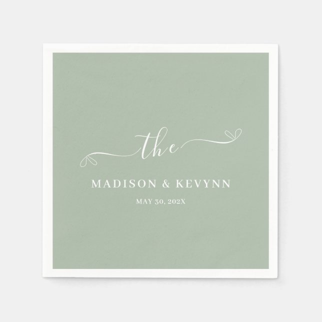 Minimal und Chic | Hochzeit von Napkins Serviette (Vorderseite)
