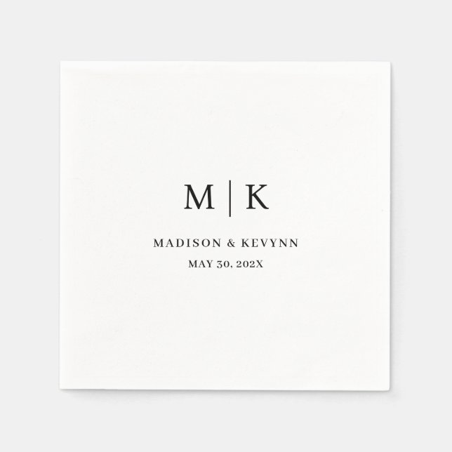 Minimal und Chic | Hochzeit von Napkins Serviette (Vorderseite)