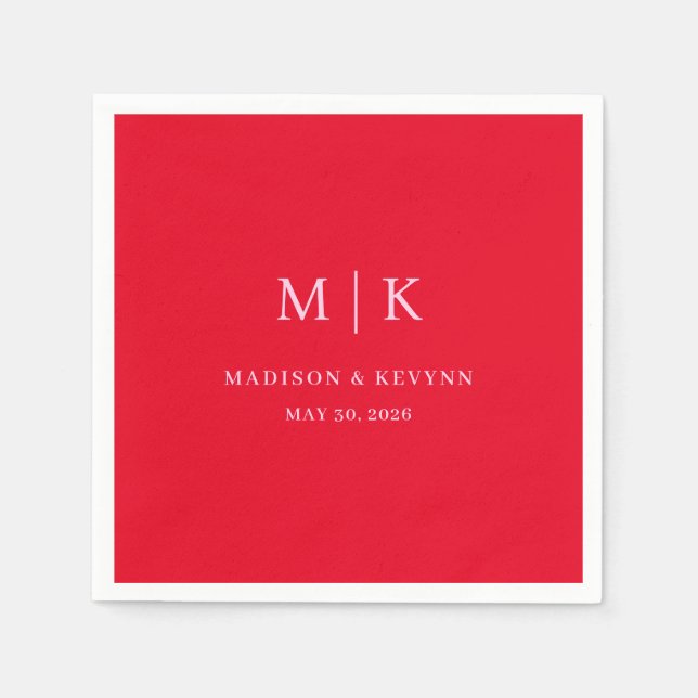 Minimal und Chic | Hochzeit von Napkins Serviette (Vorderseite)