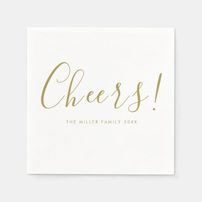 Minimal und Chic | Holidays Cheers Napkins Serviette (Vorderseite)