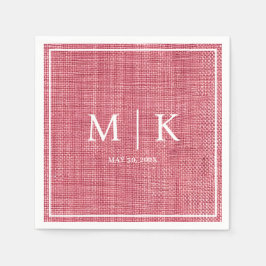 Minimal und Chic | Pink Denim Fabric Wedding Serviette
