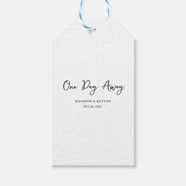 Minimal und elegant | Hochzeit Geschenkanhänger (Vorderseite)