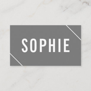 Minimal und modern grau und weiß visitenkarte