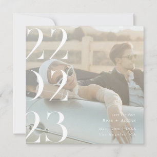 Minimal und schick, schwarz und weiß Save the Date