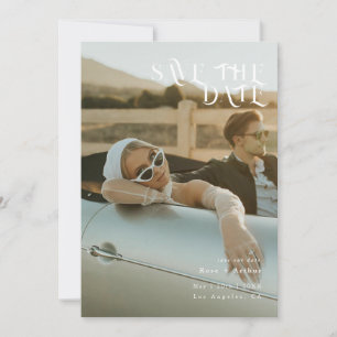 Minimal und schick, schwarz und weiß Save the Date Einladung