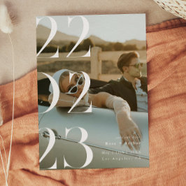 Minimal und schick, schwarz und weiß Save the Date Einladung