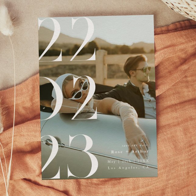 Minimal und schick, schwarz und weiß Save the Date Einladung (Von Creator hochgeladen)