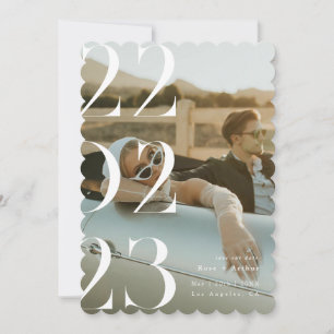 Minimal und schick, schwarz und weiß Save the Date Einladung