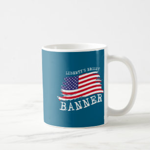 Minimal USA Patriotische Amerikanische Flagge Frei Kaffeetasse