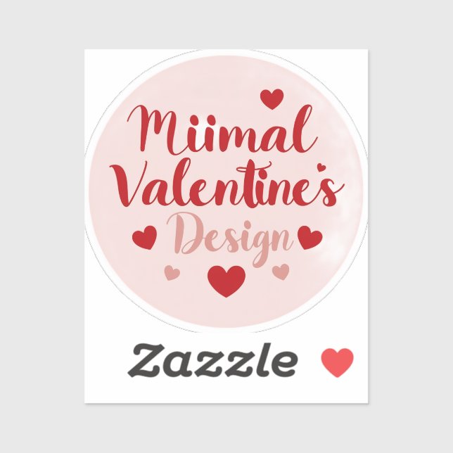 Minimal Valentine’s Day Love Typography Design | R Aufkleber (Blatt)