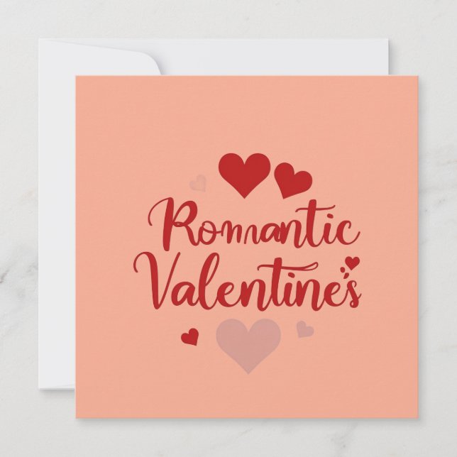 Minimal Valentine’s Day Love Typography Design | R Einladung (Vorderseite)