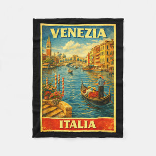 Minimal Venedig Italien Vintage Reise Venedig Fleecedecke