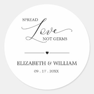 Minimal verbreitete Liebe nicht Keime Hand Sanitiz Runder Aufkleber