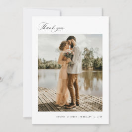 Minimal Vielen Dank für Ihre Hochzeitskarte für Fo Einladung