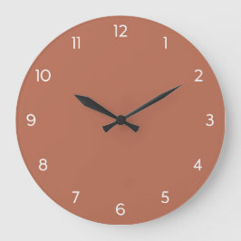 Minimal Wall Clock - Erdung Warme Terrakotta Große Wanduhr