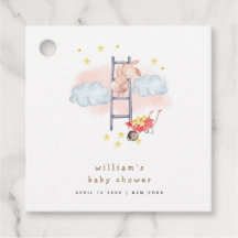 Minimal Watercolor Boho Bunny Stars Babydusche