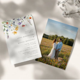 Minimal Watercolor Floral Wedding Invitation Einladung