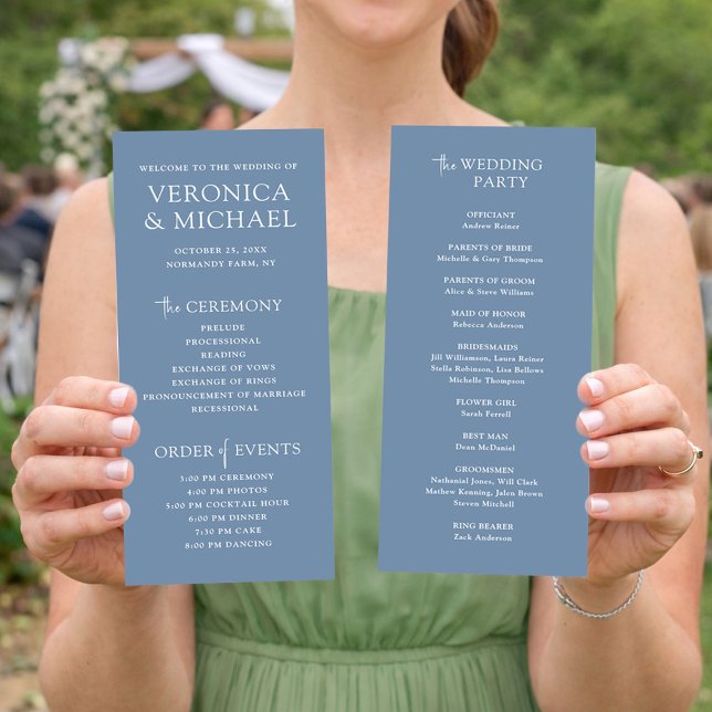 Minimal Wedding Ceremony Program Template  Einladung (Von Creator hochgeladen)