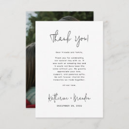 Minimal Wedding Foto Overlay Calligrafy Script Dankeskarte