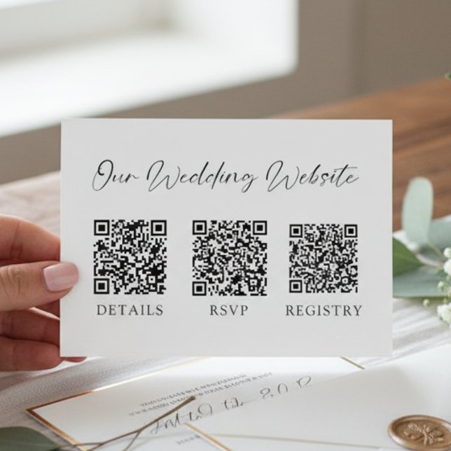 Minimal Wedding QR Code UAWG Gift Registry Begleitkarte (Von Creator hochgeladen)