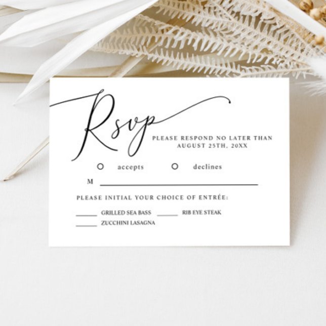 Minimal Wedding RSVP Card (Von Creator hochgeladen)