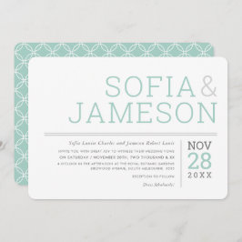 MINIMAL WEDDING schlichte moderne pastellgraue Min Einladung