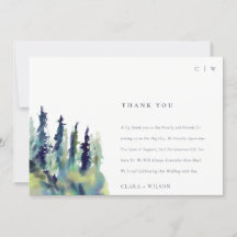 Minimal weiche Pine Tree Landschaft Hochzeit