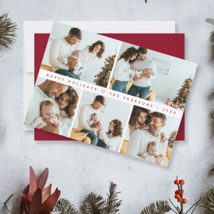 Minimal Weihnachten Moderne Familienfotografie Rot