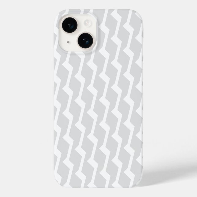 Minimal weißes geometrisches Muster Telefonbeispie Case-Mate iPhone Hülle (Rückseite)