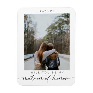 Minimal Werden Sie meine Matron der Ehre Foto Chic Magnet