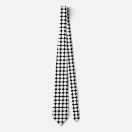 Minimal White Dots on Solid Black Background Krawatte