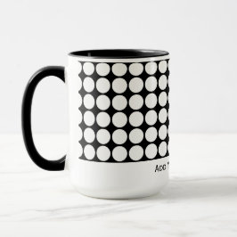 Minimal White Dots on Solid Black Background Tasse