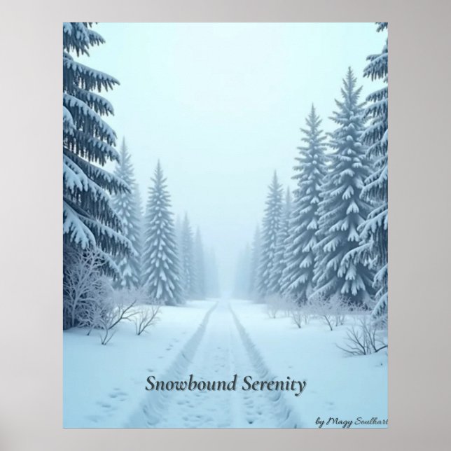 Minimal Winter Calm Poster – Neutral Wall Art (Vorne)