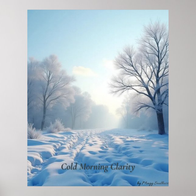 Minimal Winter Calm Poster – Neutral Wall Art (Vorne)