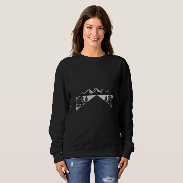 Minimal Winter Landscape Design Sweatshirt (Vorne ganz)