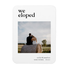 Minimal wir haben Foto Elopement Ankündigung Magnet