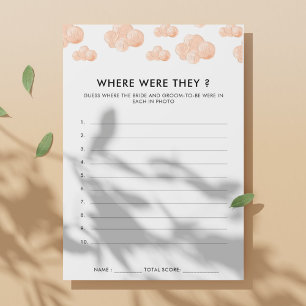 Minimal Wo waren sie Brautparty Game Flyer