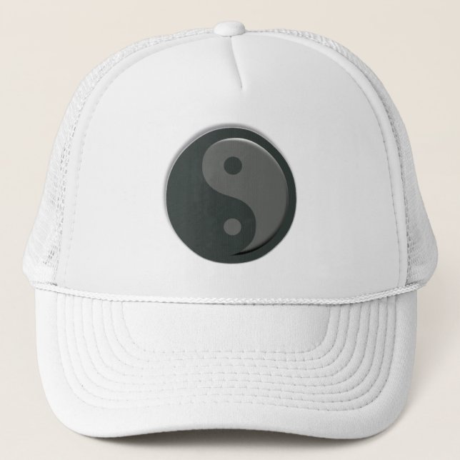 Minimal Yin Yang Taoismus Cap Truckerkappe (Vorderseite)