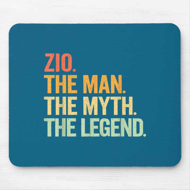 Minimal Zio Man Myth Legend Retro Mousepad (Vorne)