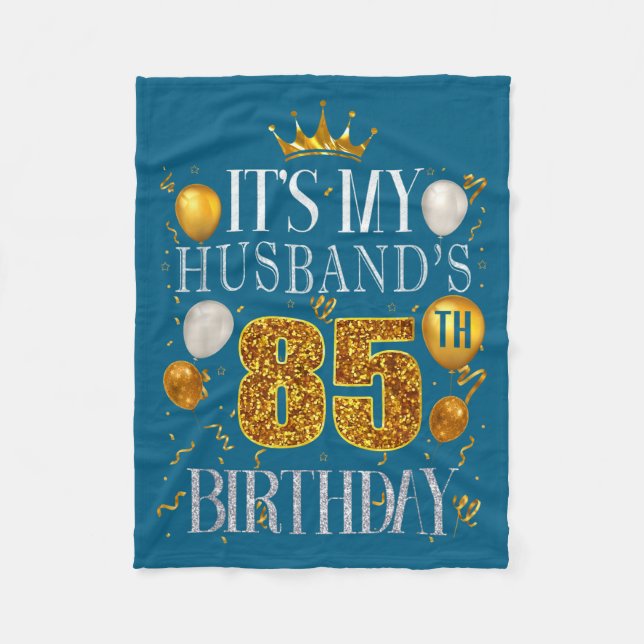 Minimal zum 85. Geburtstag des Ehemanns Herzlichen Fleecedecke (Vorderseite)